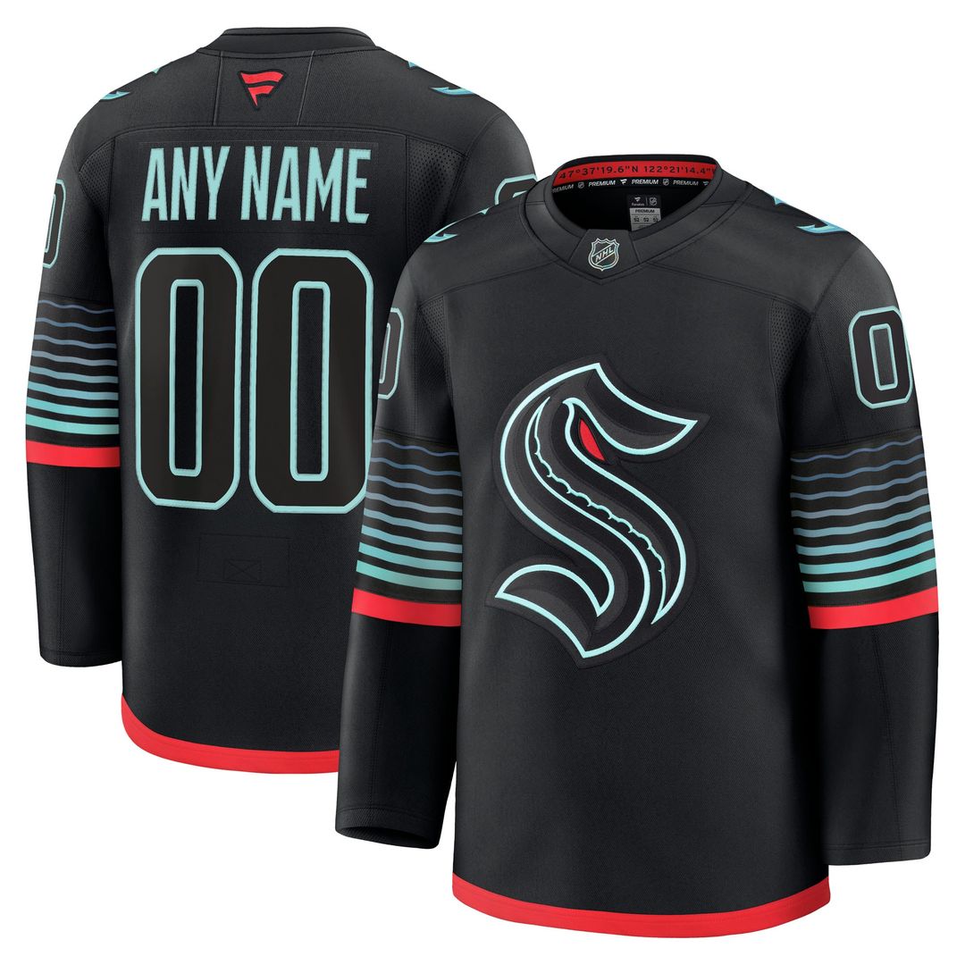 Seattle Kraken Fanatics Home Premium Custom Jersey - Deep Sea Blue
