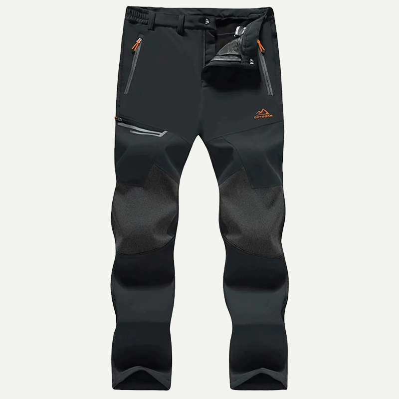 Men's Fleece Lined Winter Snow Pants – Water Resistant, 4 Zip Pockets