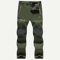 Men's Fleece Lined Winter Snow Pants – Water Resistant, 4 Zip Pockets