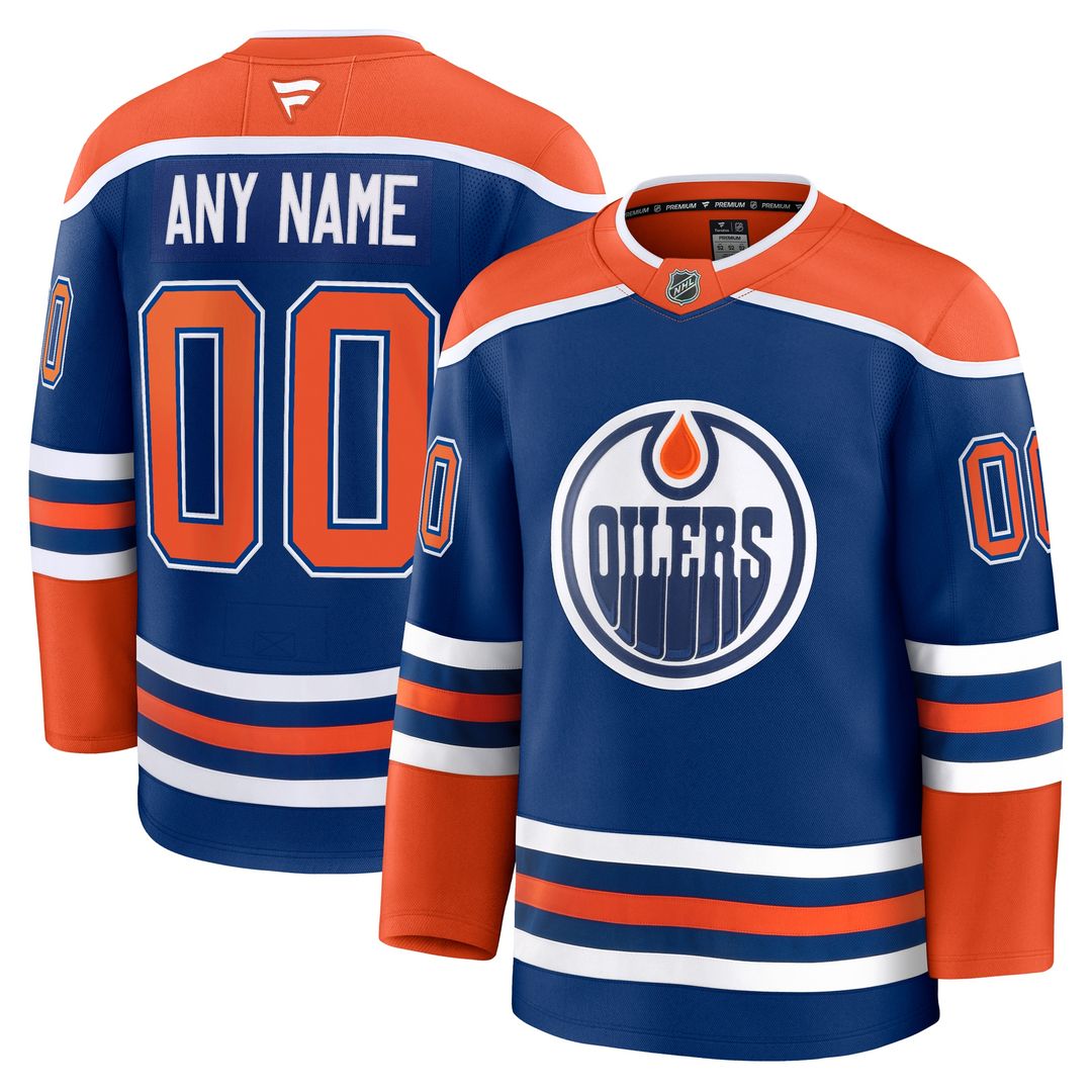 Edmonton Oilers Fanatics Alternate Premium Custom Jersey - Light Beige
