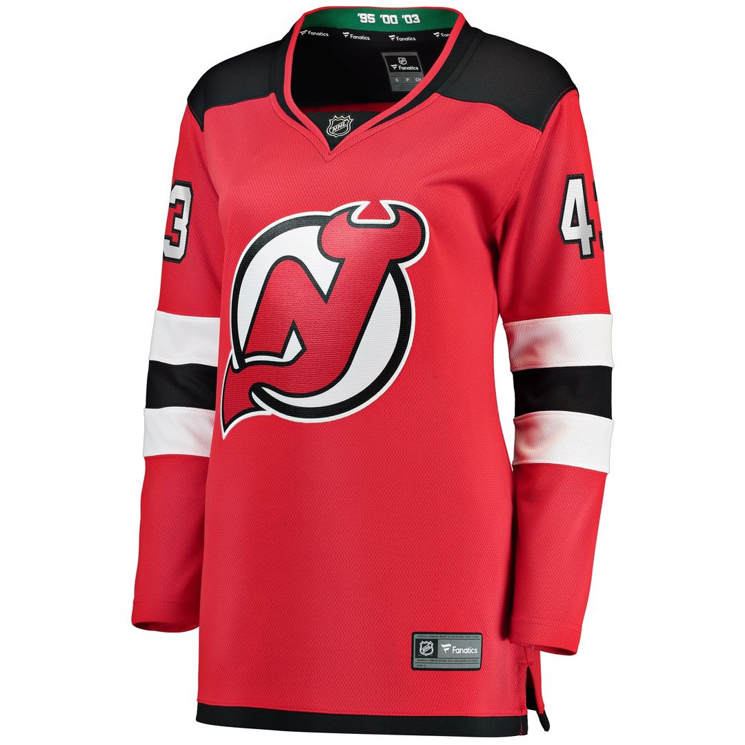 Luke Hughes New Jersey Devils Fanatics Women's Home Breakaway Player Jersey - Red