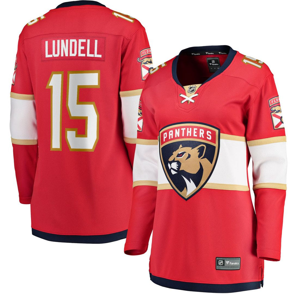Anton Lundell Florida Panthers Fanatics Women's Home Breakaway Player Jersey - Red
