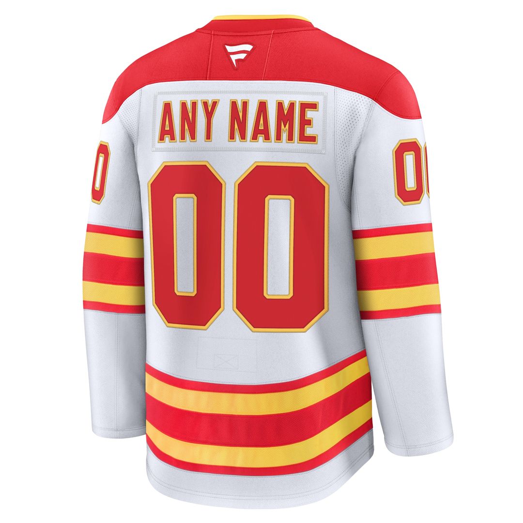 Calgary Flames Fanatics Home Premium Custom Jersey - Red