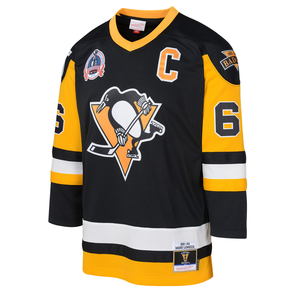 Mario Lemieux Pittsburgh Penguins Mitchell & Ness Preschool 1991/92 Blue Line 2.0 Player Jersey - Black