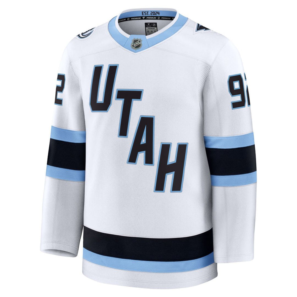 Logan Cooley Utah Mammoth Fanatics Away Premium Player Jersey - White