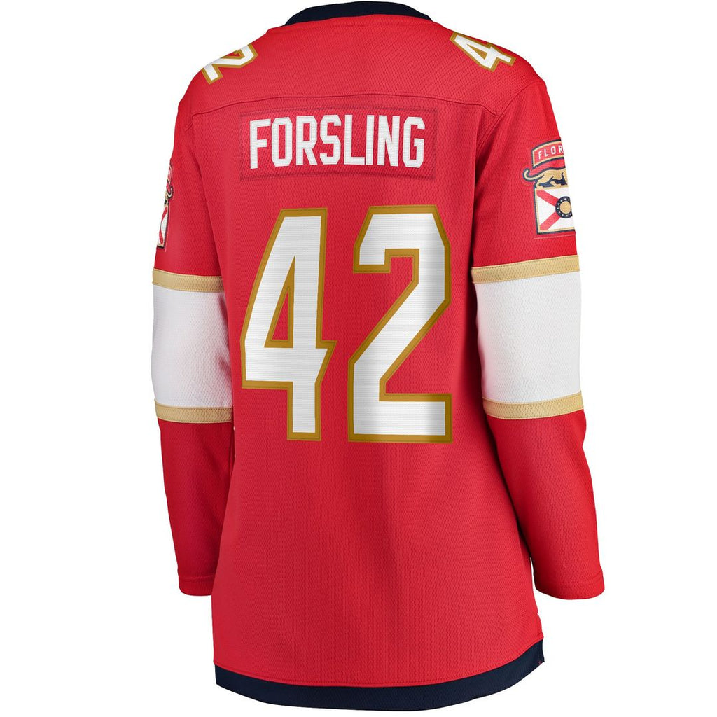 Gustav Forsling Florida Panthers Fanatics Women's Home Breakaway Player Jersey - Red