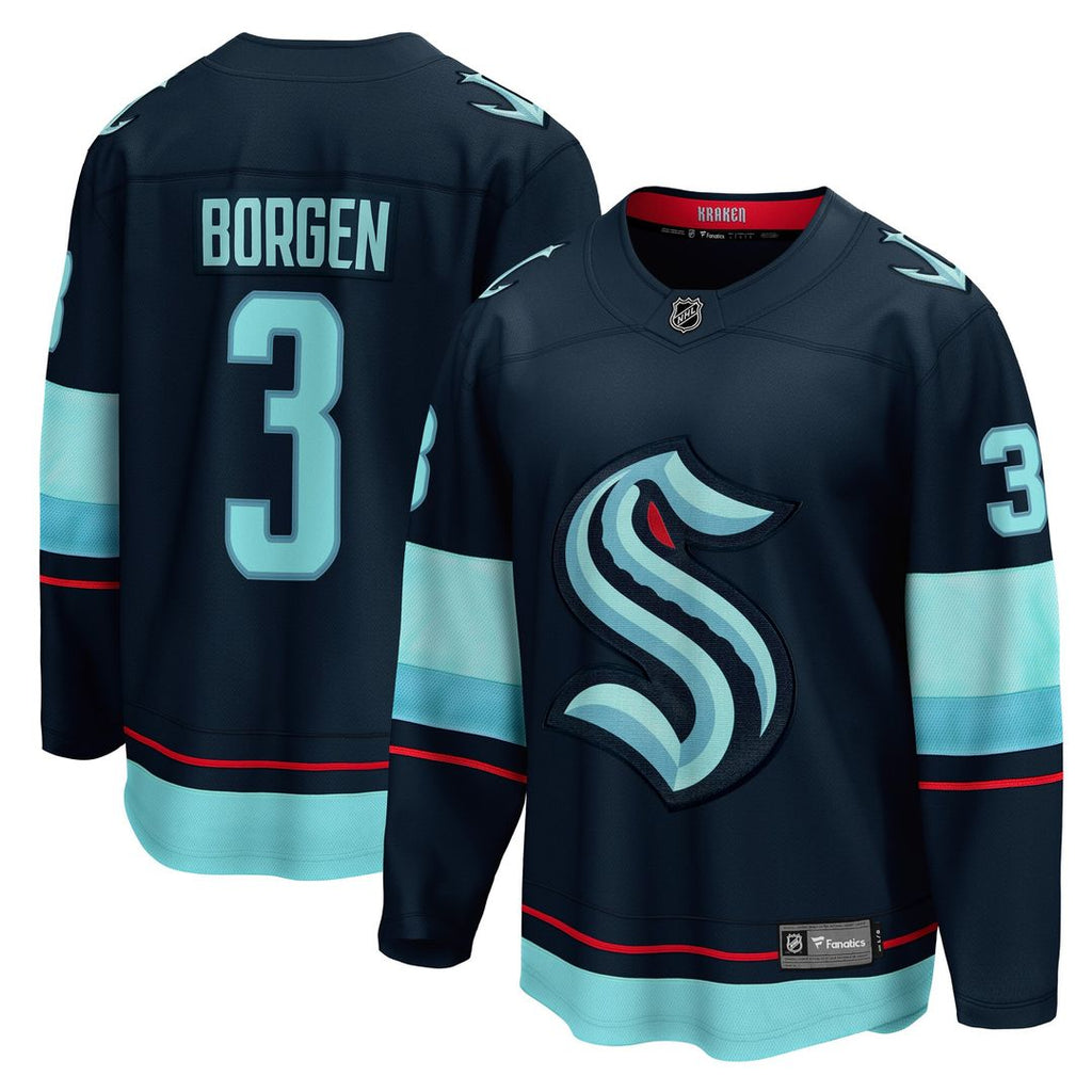 Will Borgen Seattle Kraken Fanatics Home Breakaway Player Jersey - Deep Sea Blue