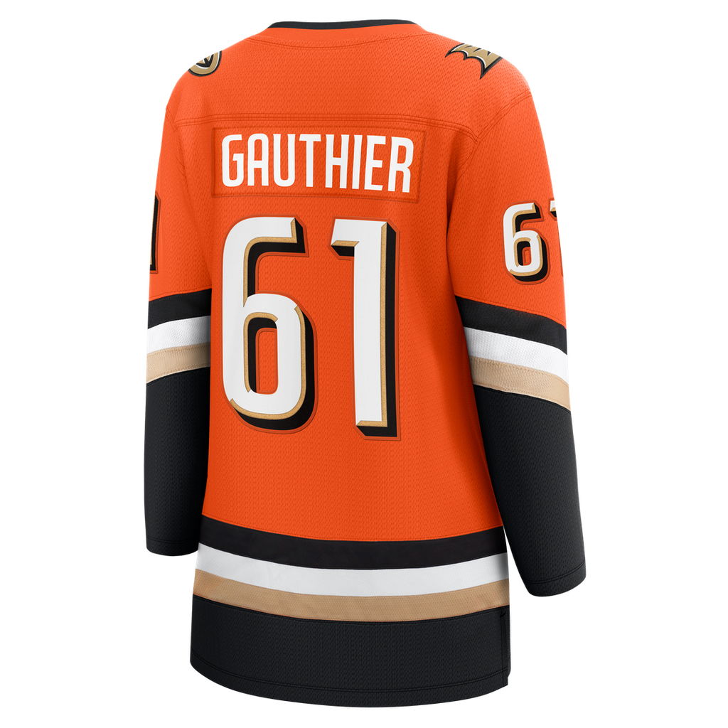 Cutter Gauthier Anaheim Ducks Fanatics Women's Home Breakaway Jersey - Orange