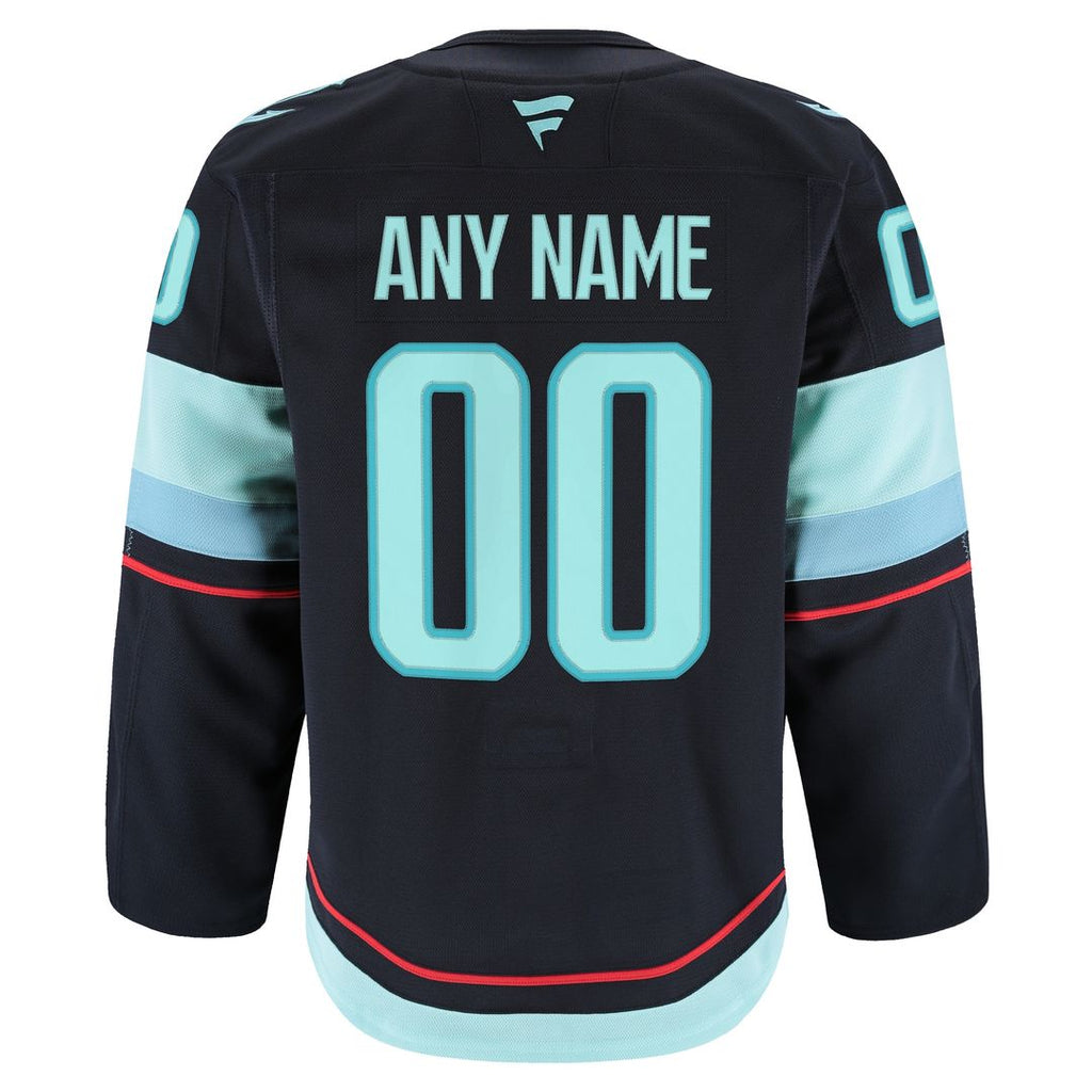 Seattle Kraken Fanatics Home Authentic Pro Custom Jersey - Navy