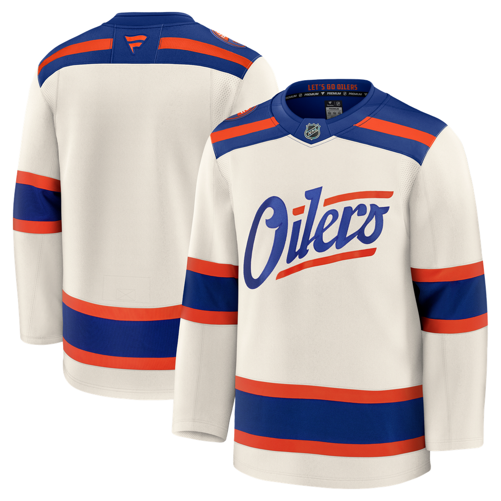Edmonton Oilers Fanatics Alternate Premium Jersey - Light Beige