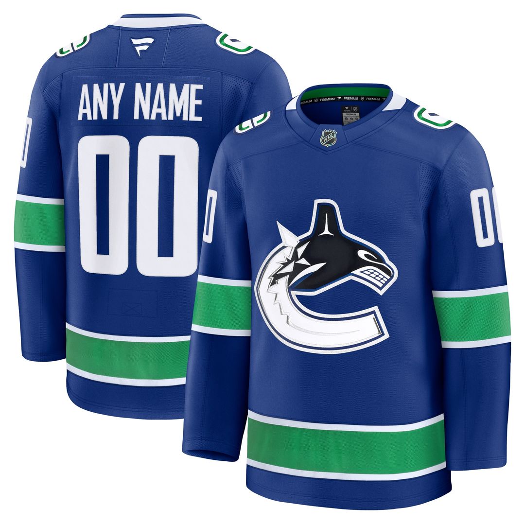 Vancouver Canucks Fanatics Away Premium Custom Jersey - White