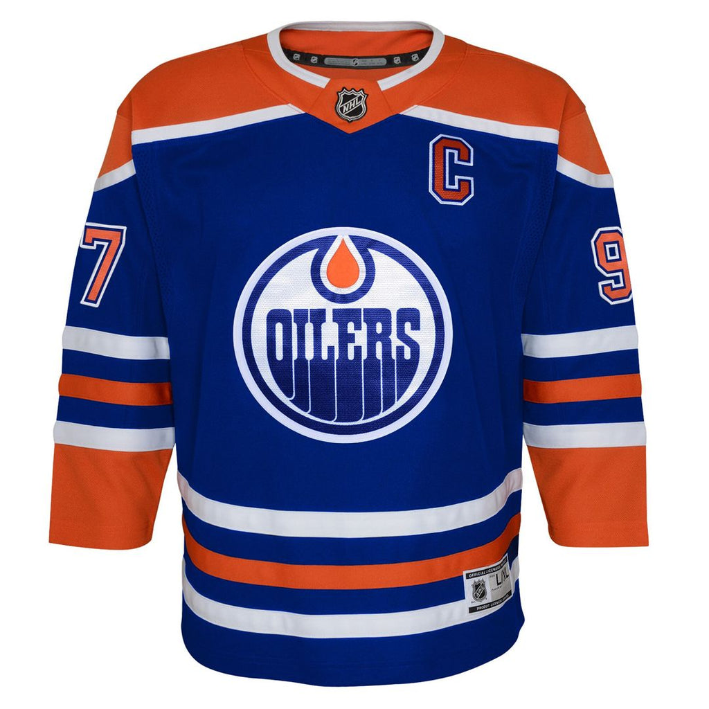 Connor McDavid Edmonton Oilers Youth Home Premier Player Jersey - Royal