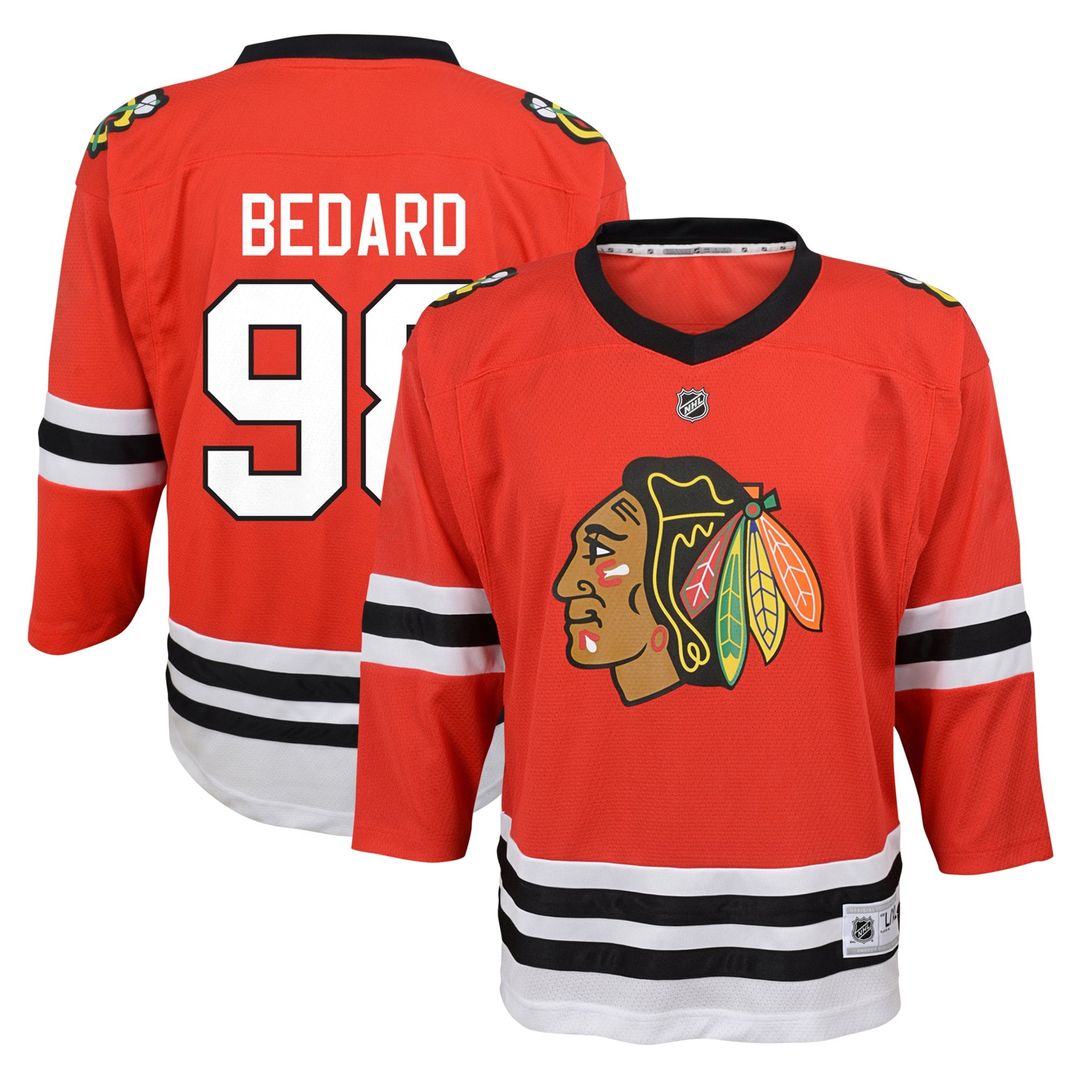 Connor Bedard Chicago Blackhawks Youth Away Replica Player Jersey - White