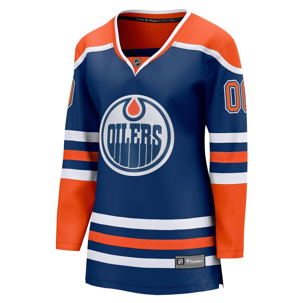 Edmonton Oilers Fanatics Women's Home Breakaway Custom Jersey - Royal