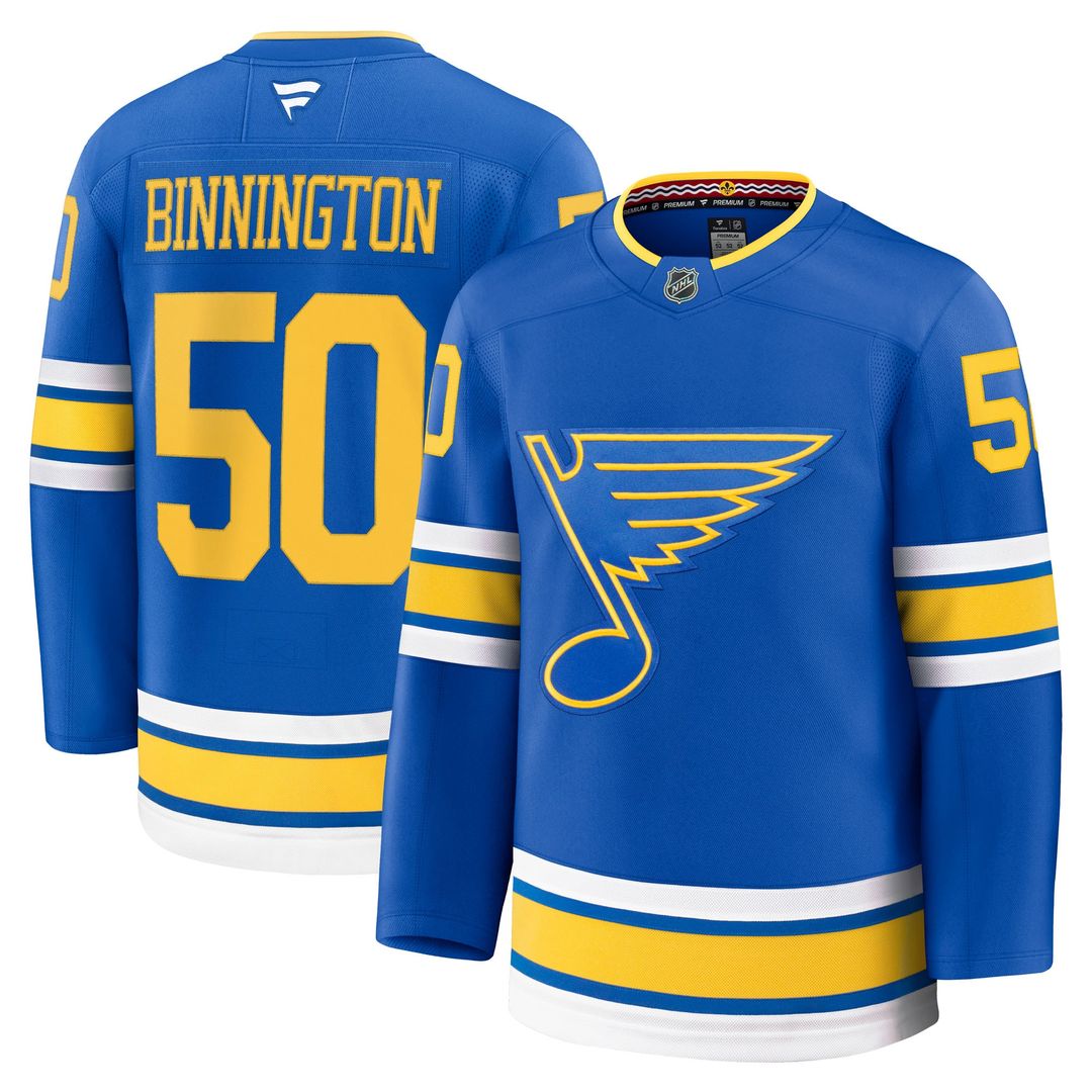 Jordan Binnington St. Louis Blues Fanatics Away Premium Player Jersey - White