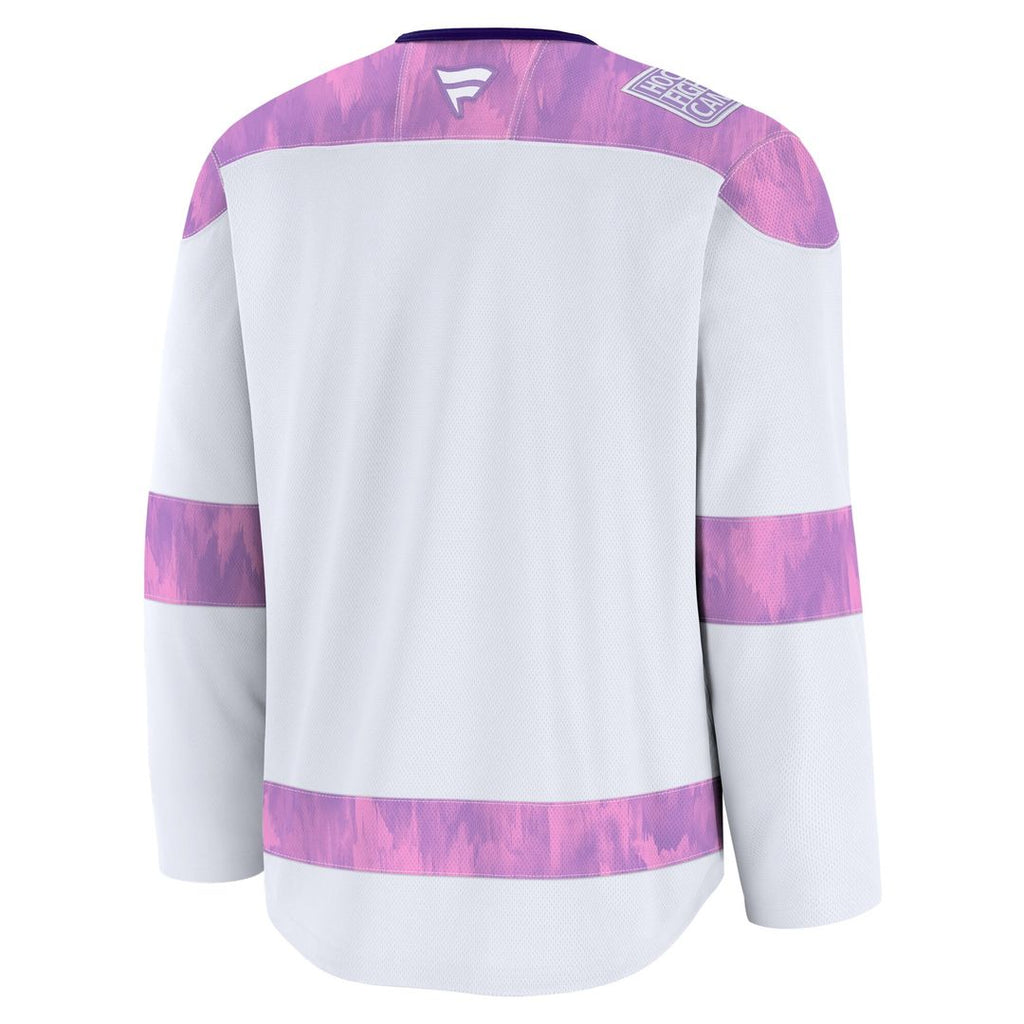 Edmonton Oilers Fanatics 2024 Hockey Fights Cancer Practice Jersey - White