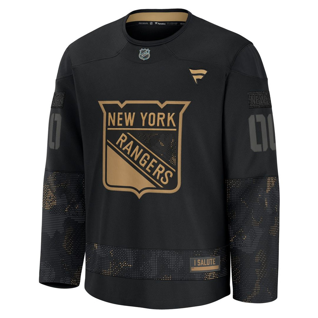 New York Rangers Fanatics 2024 Military Appreciation Custom Practice Jersey - Black
