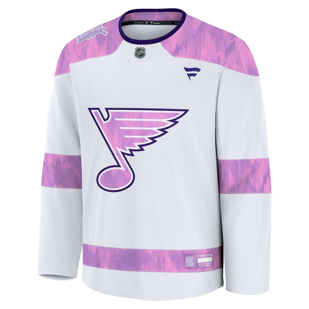 St. Louis Blues Fanatics Hockey Fights Cancer Survivor Practice Jersey - White