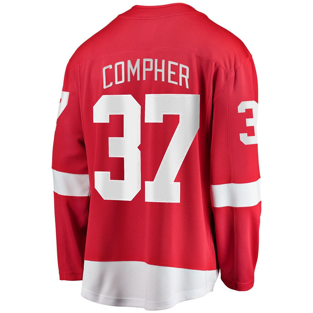 J.T. Compher Detroit Red Wings Fanatics Home Breakaway Jersey - Red