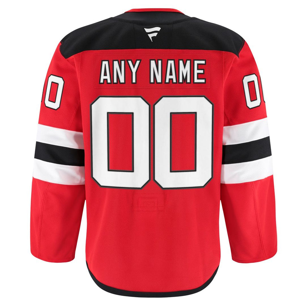New Jersey Devils Fanatics Home Authentic Pro Custom Jersey - Red