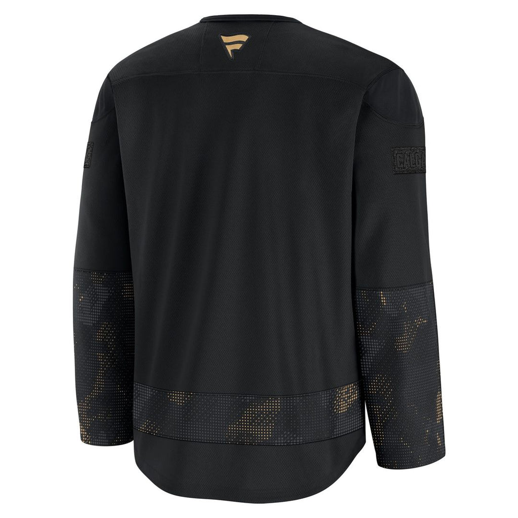 Calgary Flames Fanatics 2024 Military Appreciation Practice Jersey - Black