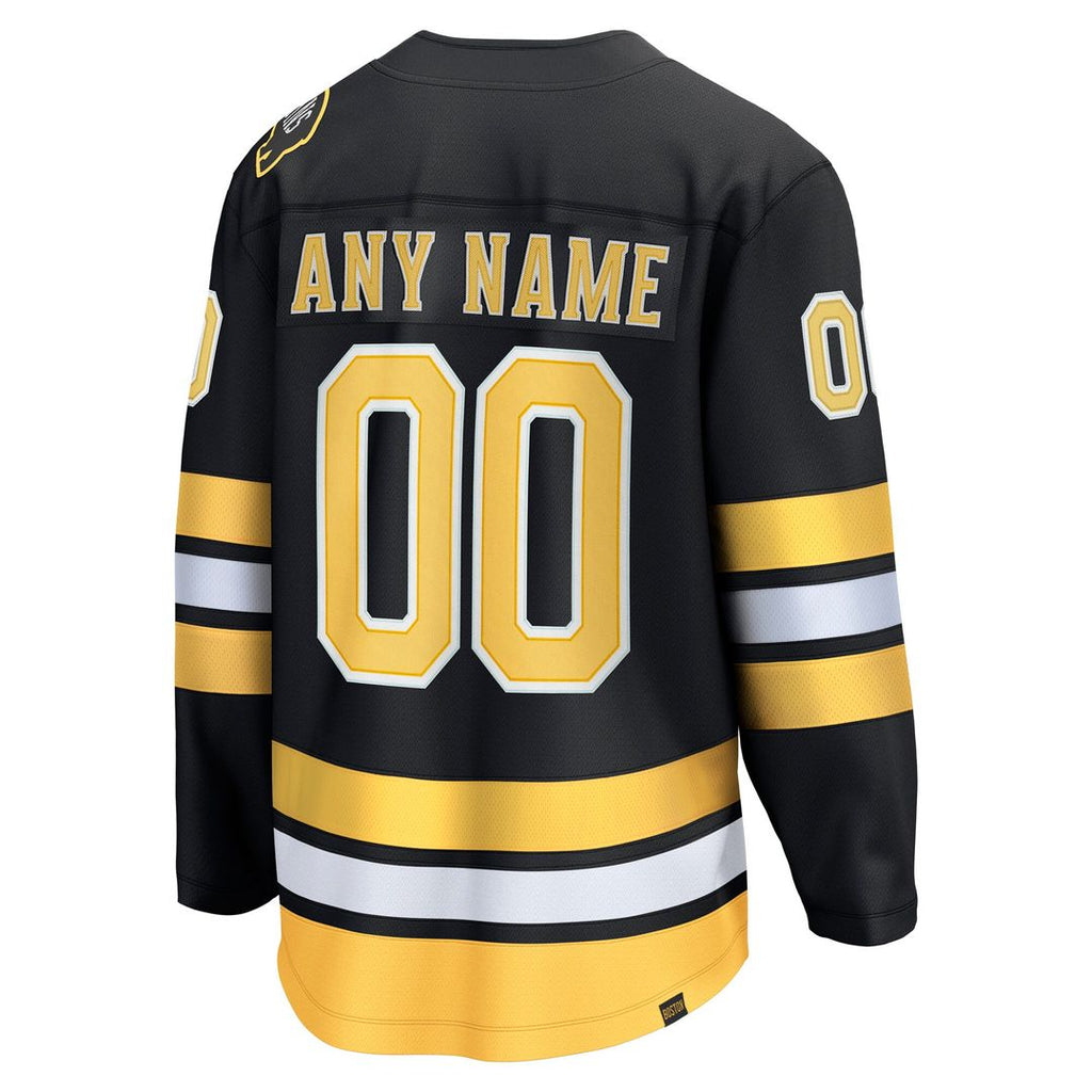 Boston Bruins Fanatics Home Breakaway Custom Jersey - Black
